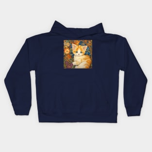 Cute Kitten Baby Ginger Tabby Cat Kids Hoodie